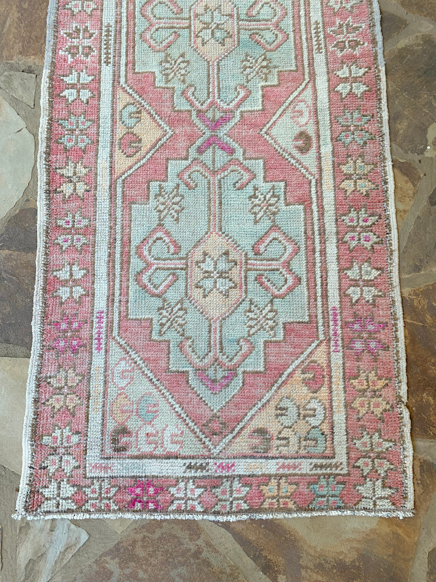 Oushak Runner Rug,Hallway Rug 2x6, Turkey Runner, 2x6 Runner Rug, 2x6 Turkish Runner, 2x6 sold Vintage Runner,Kitchen Rug 2x6,Runner Rug,777